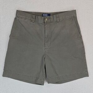Polo Ralph Lauren Philip Shorts Mens 34 Olive Green Cotton Chino Standard Fit
